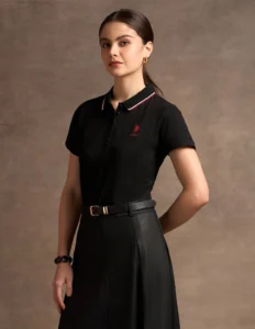 tipped collar solid polo shirt