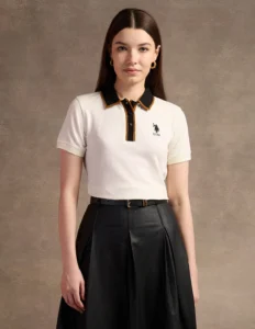 tipped placket polo shirt