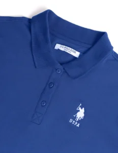 cotton stretch logo polo shirt