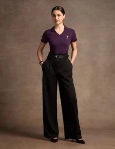 v neck polo collar polo shirt