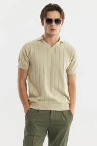 nordic beige polo t shirt