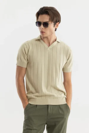 nordic beige polo t shirt