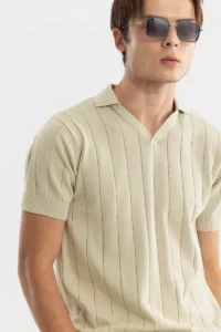 nordic beige polo t shirt