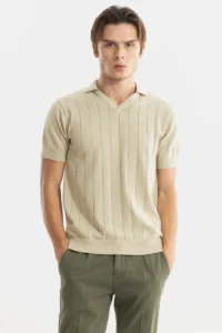 nordic beige polo t shirt