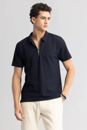 pinnacle navy polo t shirt