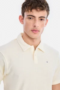 regular fit cream polo t shirt