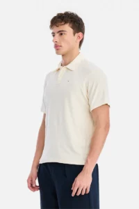 regular fit cream polo t shirt