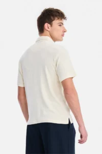 regular fit cream polo t shirt