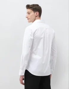 dobby self design vertical striped shirt