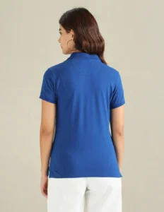 cotton stretch logo polo shirt