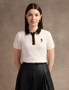 tipped placket polo shirt