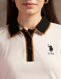 tipped placket polo shirt