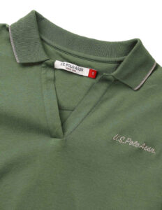 tipped collar boxy fit polo shirt