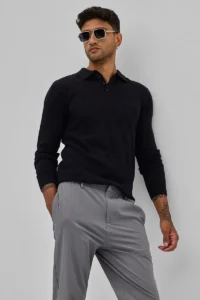 black self design polo t shirt