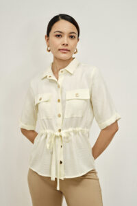 elin ecru white shirt
