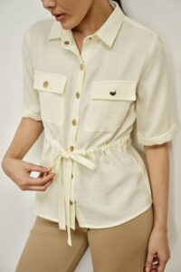 elin ecru white shirt