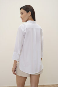 leona printed white shirt